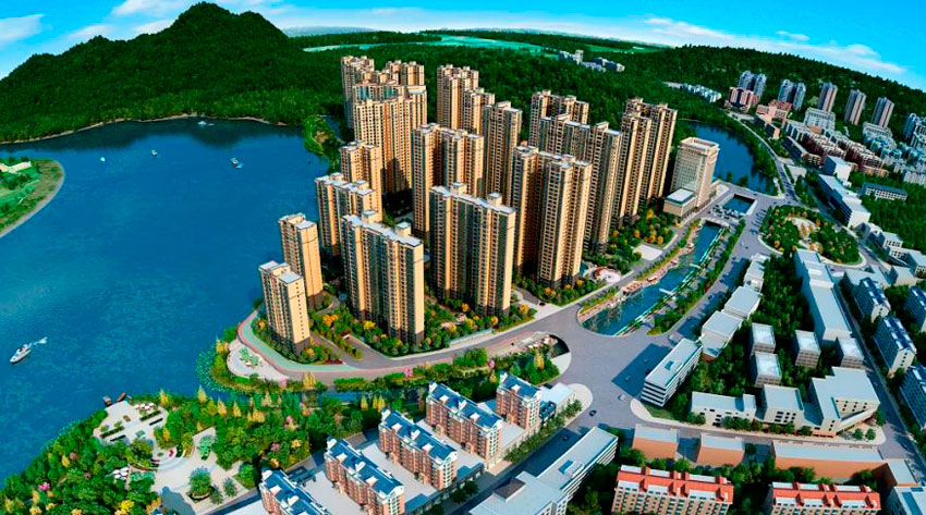 衡阳-衡东县恒建紫金湾项目位于衡东城关镇洣江大道金堰广场西侧