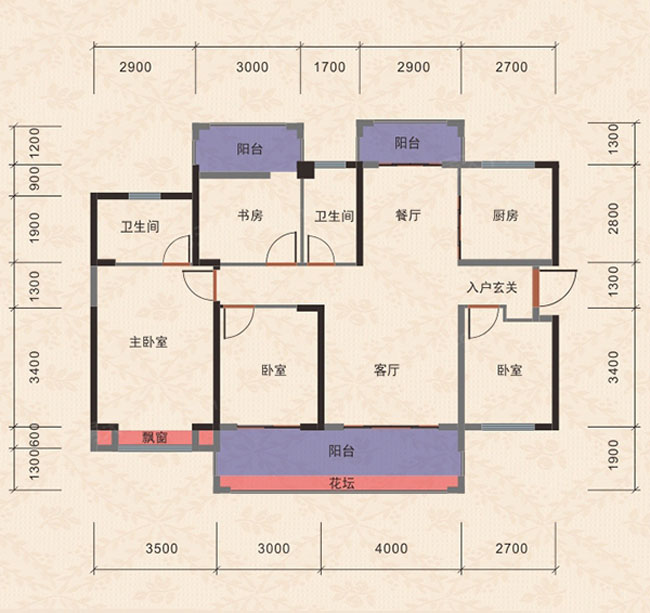 衡阳雁峰区中房美丽白沙为您提供该项目20#栋102户型图片鉴赏