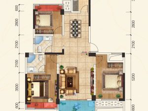 衡阳-石鼓区华瑞园为您提供23#AB户型鉴赏