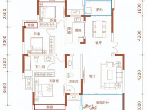 衡阳-石鼓区万阳和府为您提供B户型鉴赏