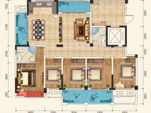 衡阳-石鼓区华瑞园为您提供22#A户型鉴赏