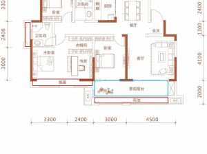 衡阳-石鼓区万阳和府为您提供E户型鉴赏