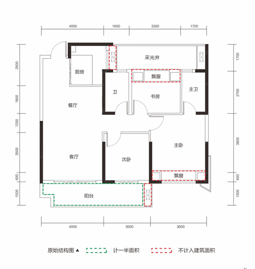 衡阳石鼓区万江北宸之光为您提供该项目B2户型图片鉴赏