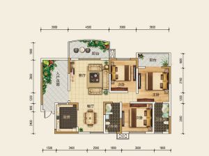 衡阳-石鼓区国泰城为您提供C户型鉴赏