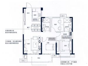 衡阳-蒸湘区金科檀樾为您提供A户型鉴赏