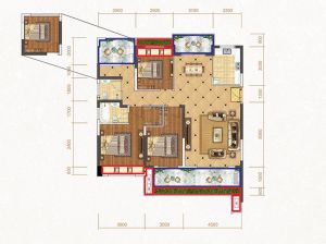 衡阳-蒸湘区大衡城邦为您提供6#栋3户型鉴赏