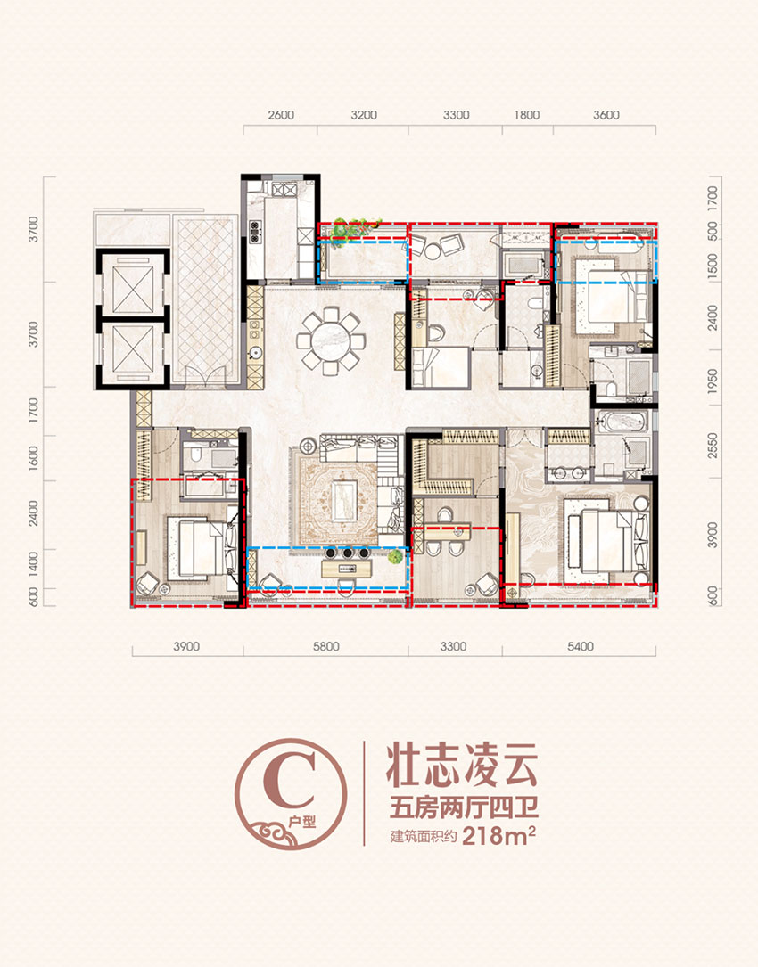 衡阳蒸湘区融冠乐城为您提供C户型图片详情鉴赏