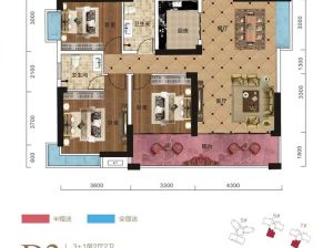 衡阳-衡阳县飞翔华府为您提供B3户型鉴赏