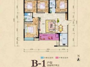 衡阳-南岳区云峰国府为您提供B-1户型鉴赏