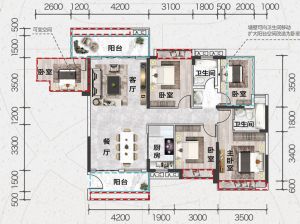 衡阳-衡南县珠江愉景翠园为您提供B户型鉴赏