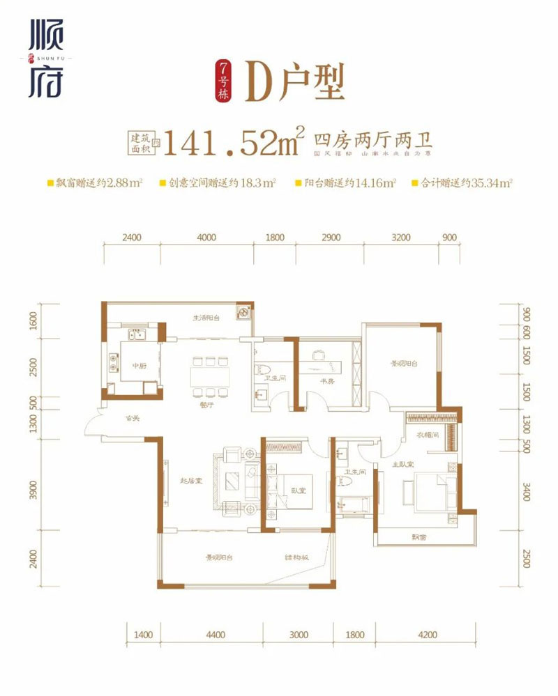 衡阳-耒阳市顺府为您提供该项目D户型图片鉴赏