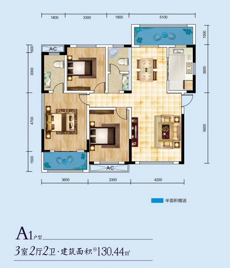 衡阳-耒阳市金色家园为您提供A1户型图片详情鉴赏