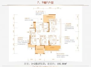 衡阳-耒阳市合兴顺湖城为您提供7栋9栋F户型鉴赏