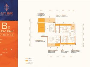 衡阳-常宁市合兴新城为您提供B户型鉴赏