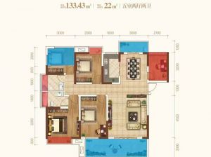 衡阳-常宁市翰林华府为您提供B1户型鉴赏