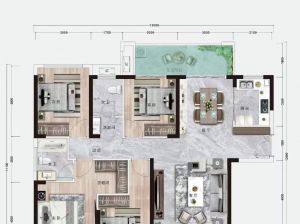 衡阳-衡山县中央府二期为您提供墅境洋房1B户型鉴赏