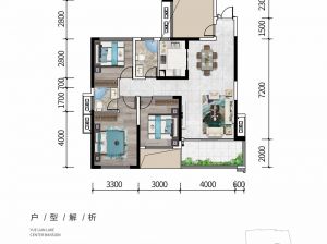 衡阳-石鼓区悦莲湖为您提供B2户型鉴赏